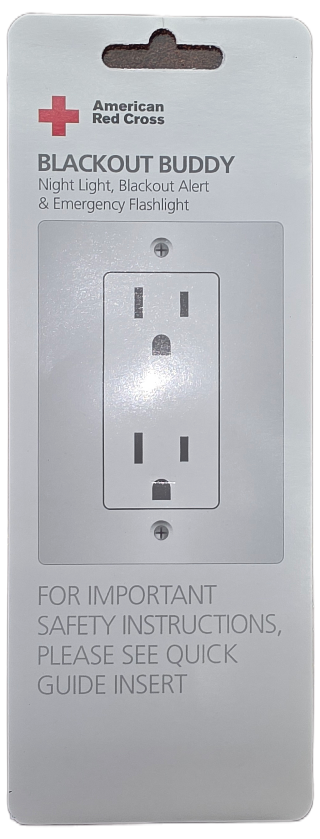 Eton Blackout Buddy Emergency LED Light - Close-up of plug-in design