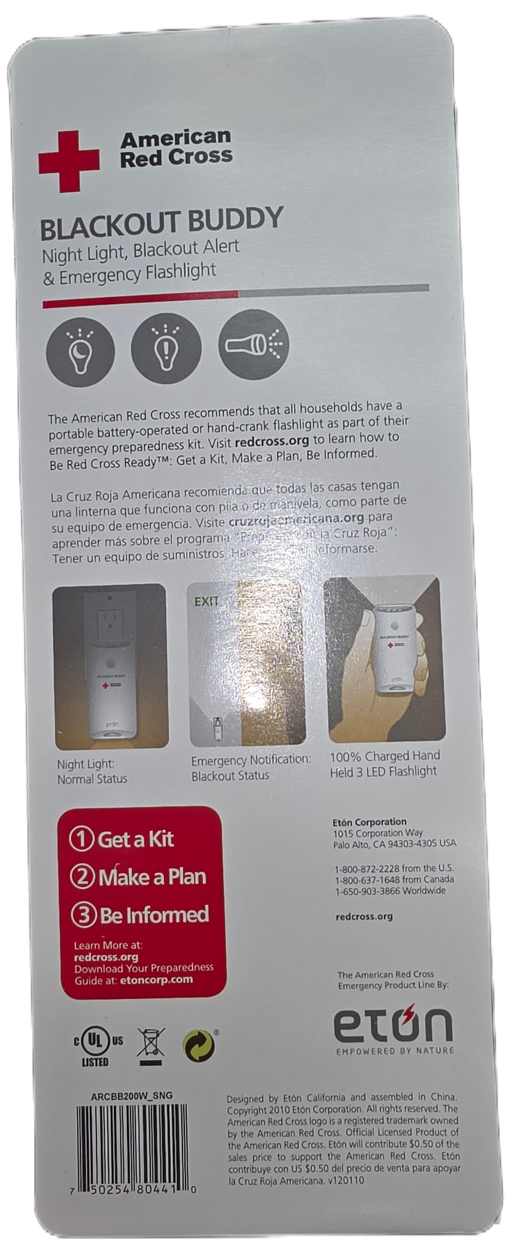 Blackout Buddy handheld emergency flashlight mode